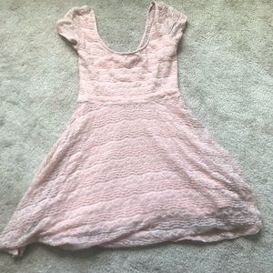Pink lace dress